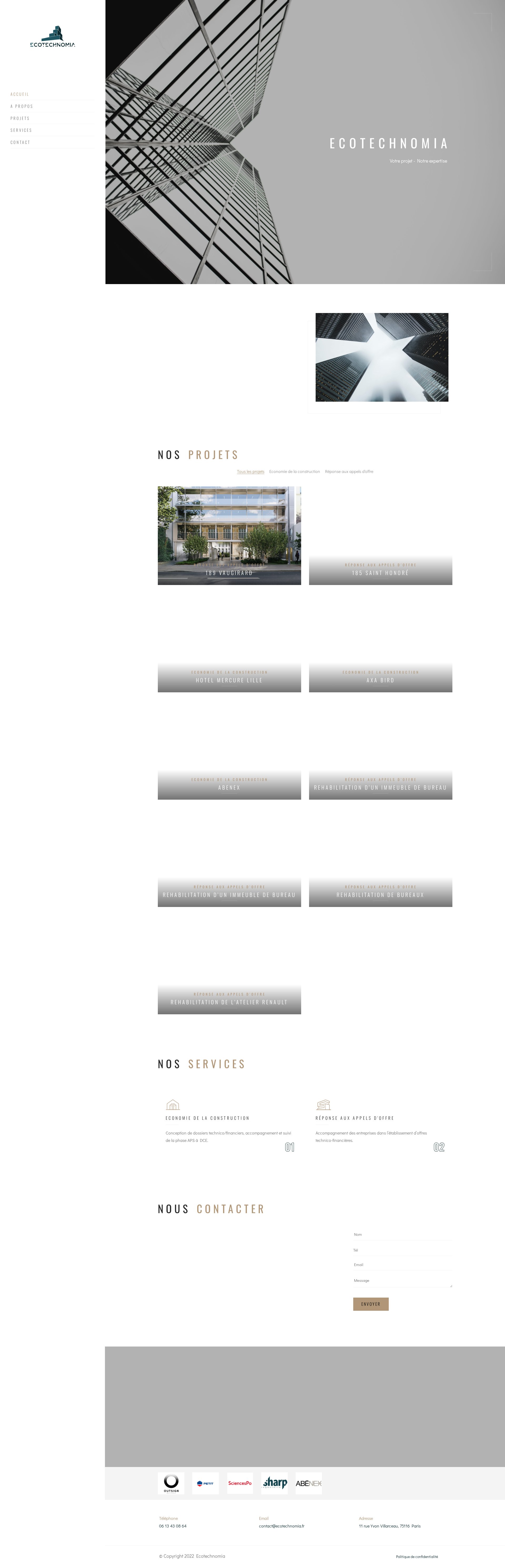 Site Ecotechnomia réalisé par XT Solutions Web