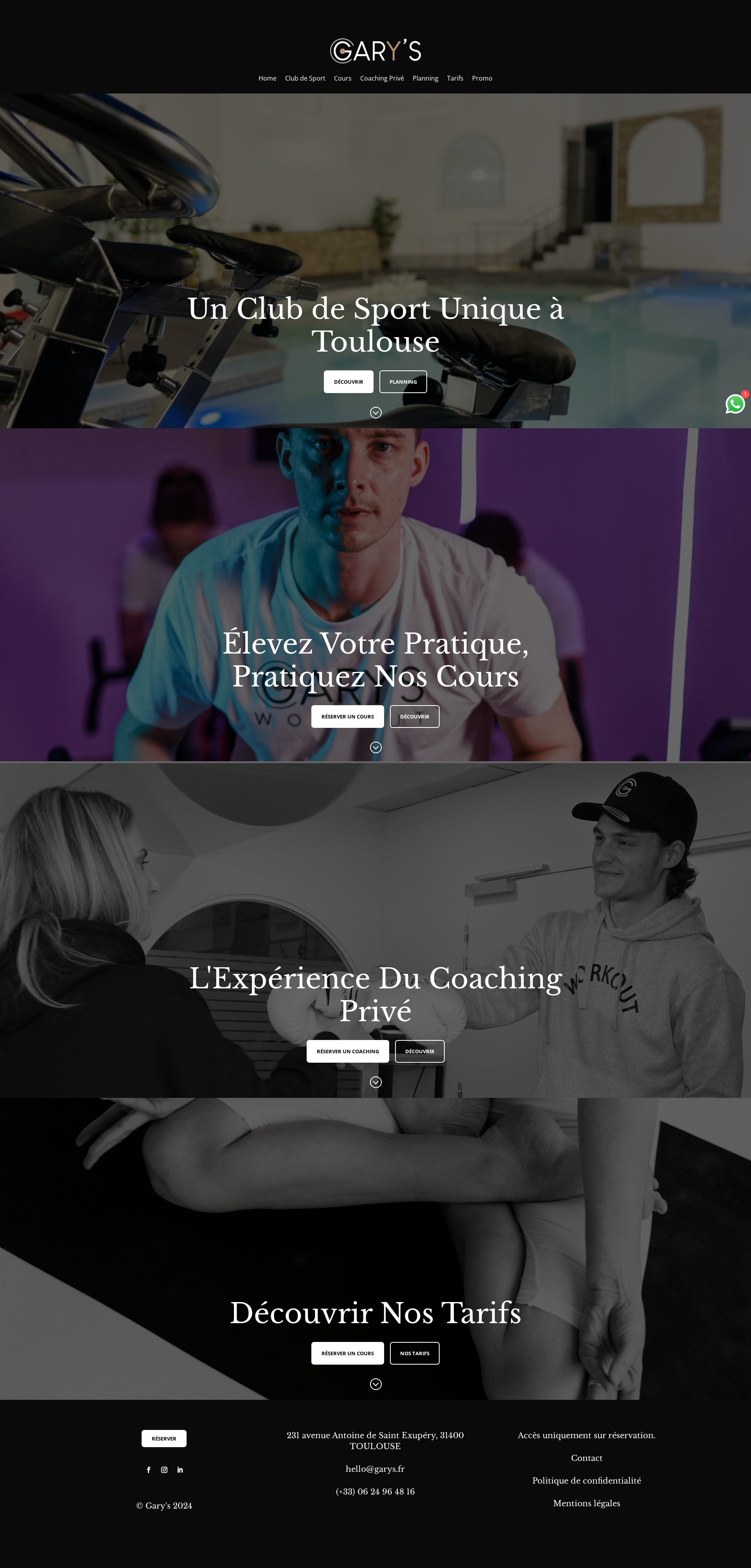 Site Gary's réalisé par XT Solutions Web