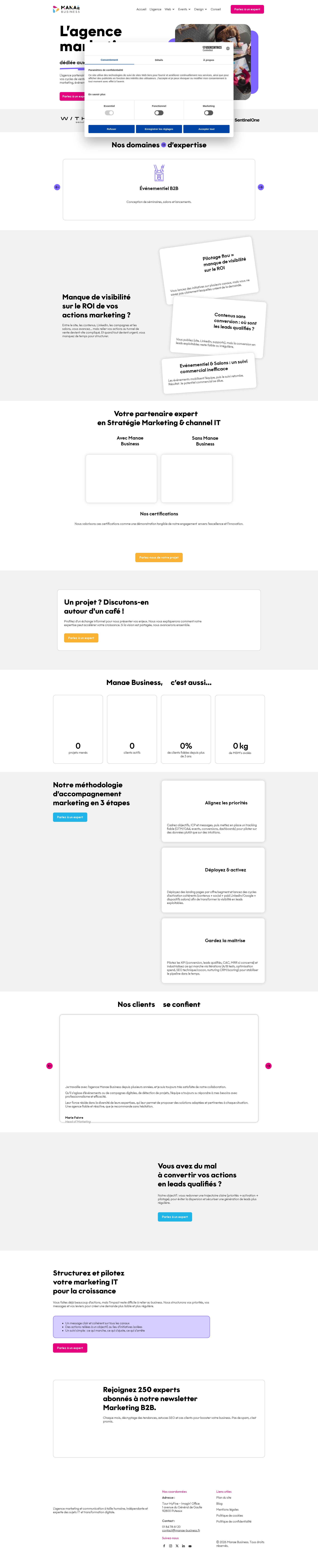 Site Manae Business réalisé par XT Solutions Web