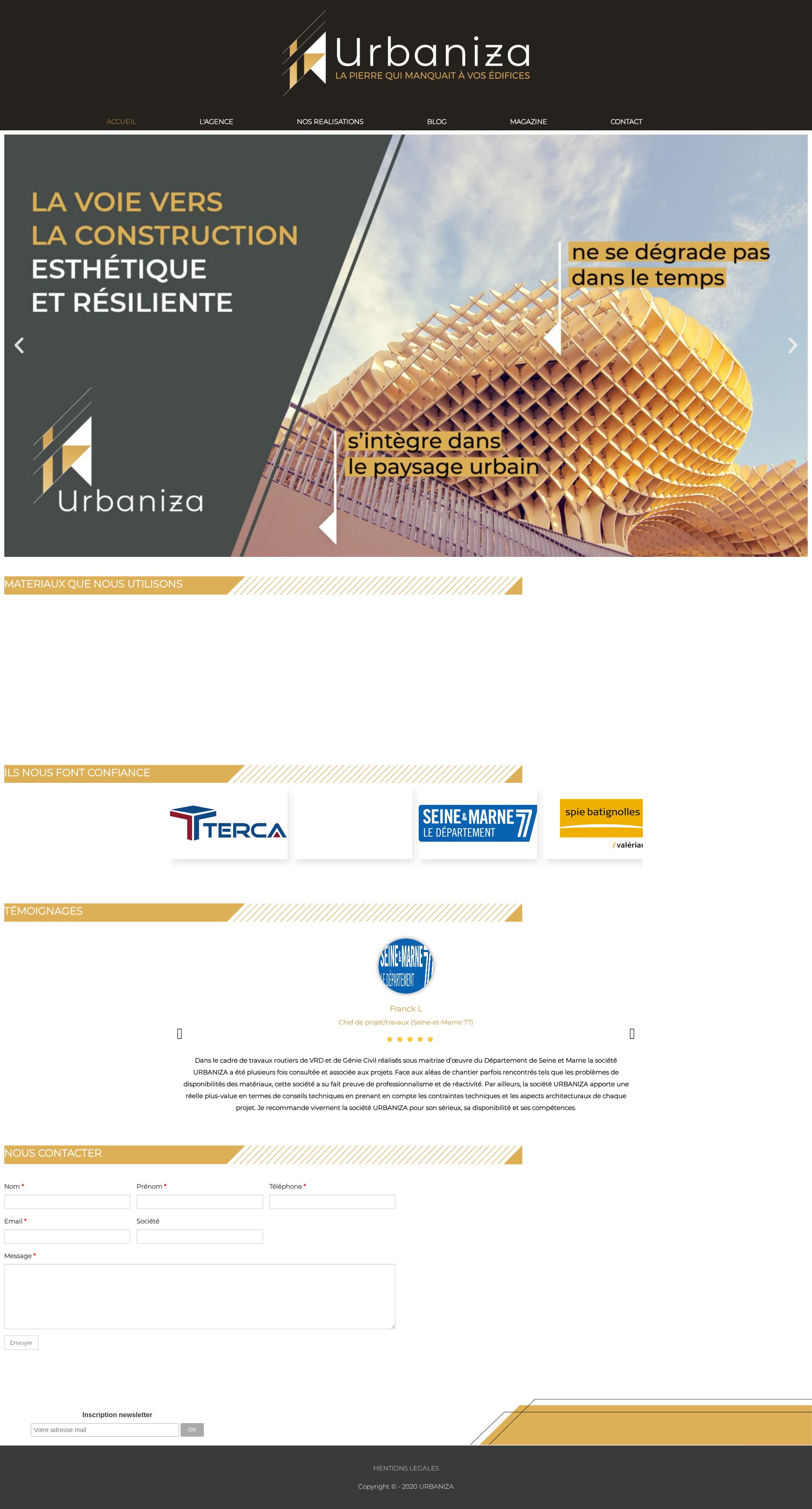 Site Urbaniza réalisé par XT Solutions Web